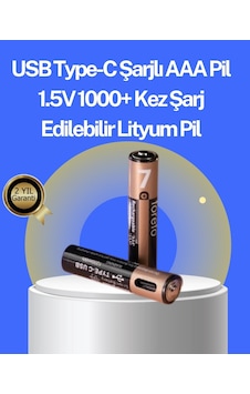 Buğz Hızlı Şarj Teknolojili Usb Şarjlı Aaa Pil 40 Dakikada Tam Şarj Buğz Hızlı Şarj Teknolojili Usb Şarjlı Aaa Pil 40 Dakikada Tam Şarj