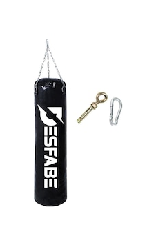 Boxing Star 70x25 Cm Zincirli Boks Kum Torbası Siyah +askı Aparatı