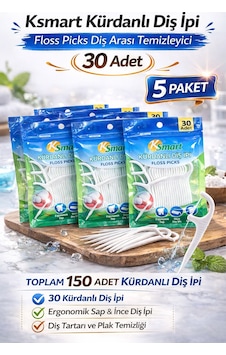 Hemengo Ksmart Kürdanlı Diş İpi 30 Adet Floss Picks Diş Arası Temizleyici 5 Paket Hmngobzs Hemengo Ksmart Kürdanlı Diş İpi 30 Adet Floss Picks Diş Arası Temizleyici 5 Paket Hmngobzs