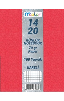 Mcolor Kareli 14x20 Cilt Bezli Ciltli 160 Yp Kırmızı Mcolor Kareli 14x20 Cilt Bezli Ciltli 160 Yp Kırmızı
