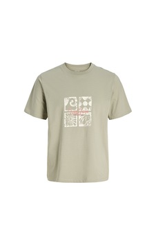 Jack & Jones Jorrıvıera Front Tee Ss Crew Neck Fst Bej Jack & Jones Jorrıvıera Front Tee Ss Crew Neck Fst Bej
