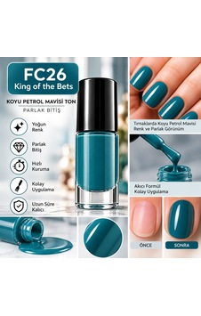 Color Nail Enamel Oje-fc26 Pet.yeşili - 9011068037465