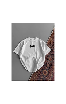 Butik İstanbul Baskılı Oversize T-shirt - Beyaz Butik İstanbul Baskılı Oversize T-shirt - Beyaz
