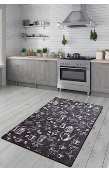 Cappuccıno Siyah Djt 80X200 Cm Mutfak Halısı