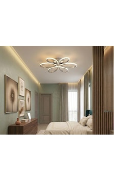 3 Renkli Yonca 6 Lı Krom Plafonyer Salon Mutfak Çocuk Odası Yemek Masası Ve Antre İçin Modern Led 3 Renkli Yonca 6 Lı Krom Plafonyer Salon Mutfak Çocuk Odası Yemek Masası Ve Antre İçin Modern Led
