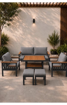 Rovena Arel Balkon Takımı Antrasit Cappuccino Bahçe Takımı 5+1 Masa 70x110 2 Li Koltuk 70x150 Tekli Koltuk 70x70 Gri Rovena Arel Balkon Takımı Antrasit Cappuccino Bahçe Takımı 5+1 Masa 70x110 2 Li Koltuk 70x150 Tekli Koltuk 70x70 Gri