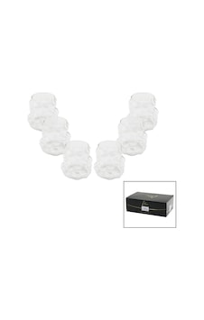 Mir-1539 Kahve Yanı Bardak 90ml 6 Adet Üzüm Kabarcıklı Cam - 24'li Paket Diğer