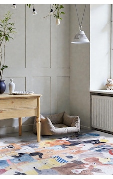 Renkli Köpek Desenli Kilim Pet Dostu Dekoratif Tasarım Çocuk & Oyun Odası Çok Renkli Çok Renkli