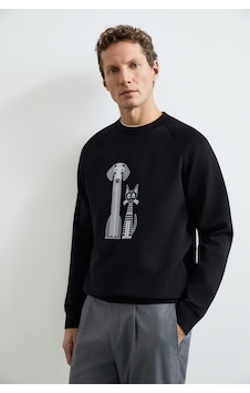 Lufian Alfred Erkek Sweatshirt Siyah Siyah 112030203100100 Lufian Alfred Erkek Sweatshirt Siyah Siyah 112030203100100