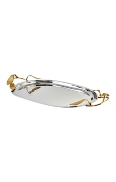 Jumbo Leaf Oval Tepsi 52X32 CM 10845 Jumbo Leaf Oval Tepsi 52X32 CM 10845