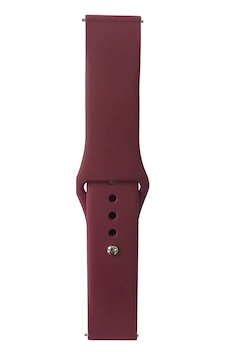 Zore Gear S3 Band Serisi 22mm Klasik Kordon Silikon Strap Kayış-red Wine