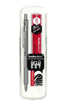 Scrikss Graph-x Metal Versatil Kalem 0.5 Mm Saten Gri 3'lü Set Scrikss Graph-x Metal Versatil Kalem 0.5 Mm Saten Gri 3'lü Set