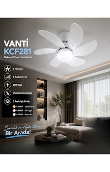 Vanti Kcf281k Dekoratif Tavan Vantilatörü Beyaz Vanti Kcf281k Dekoratif Tavan Vantilatörü Beyaz