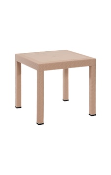 Rattan 80x80 Camsız Cappucino Masa - Bahçe&balkon&teras Cappuccino
