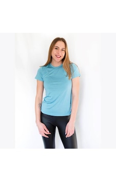 Lotto Kadın Su Yeşili  Düz T-Shirt W1111 Yeşil