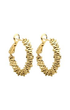 Gold Geometrik Halka Küpe Altın Gold Geometrik Halka Küpe Altın