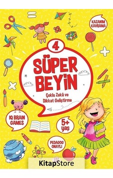 Süper Beyin 4 - Çoklu Zeka ve Dikkat Geliştirme 5+ Yaş- Dokuz Yayınları Süper Beyin 4 - Çoklu Zeka ve Dikkat Geliştirme 5+ Yaş- Dokuz Yayınları