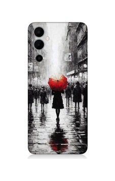 Tecno Pova Neo 2 Uyumlu Kırmızı Şemsiyeli Yalnızlık Desenli Silikon Kılıf Çok Renkli Tecno Pova Neo 2 Uyumlu Kırmızı Şemsiyeli Yalnızlık Desenli Silikon Kılıf Çok Renkli