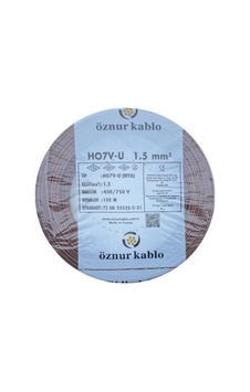 1.5 Mm Nya %100 Bakır Tek Damar Kablo Kahverengi 1 Top 100 Metre 1.5 Mm Nya %100 Bakır Tek Damar Kablo Kahverengi 1 Top 100 Metre