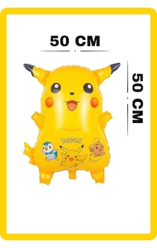Folyo Balon Pokemon Pikahu Karakteri 50cm Helyum Gazı Uyumlu Sarı Folyo Balon Pokemon Pikahu Karakteri 50cm Helyum Gazı Uyumlu Sarı