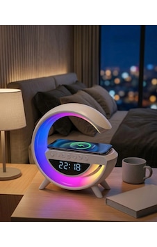 Mey İthalat Kablosuz Şarjlı Led Işıklı Masa Saati Bluetooth Hoparlör Alarm Fonksiyonlu Diğer Mey İthalat Kablosuz Şarjlı Led Işıklı Masa Saati Bluetooth Hoparlör Alarm Fonksiyonlu Diğer
