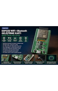 Esp32-d Wifi Bluetooth Geliştirme Kartı Devkitc V4 Yeşil Pcb, Usb Kablo Dahil Esp32-d Wifi Bluetooth Geliştirme Kartı Devkitc V4 Yeşil Pcb, Usb Kablo Dahil