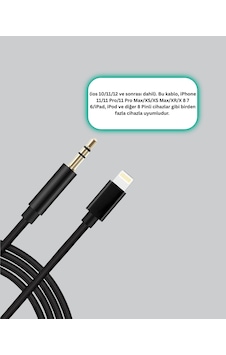 Apple iPhone Uyumlu Lightning 3.5mm Aux Çevirici Kablo Jh-023 Stereo Ses Aktarıcı Standart Apple iPhone Uyumlu Lightning 3.5mm Aux Çevirici Kablo Jh-023 Stereo Ses Aktarıcı Standart