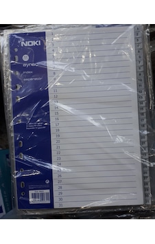 Ayraç / Seperatör 1-31 Li Paket 10 Paket Ayraç / Seperatör 1-31 Li Paket 10 Paket