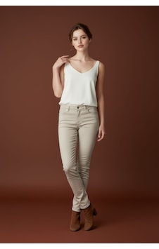 Skinny Kalıp Kadın Pantolon-byn-36000 Bej