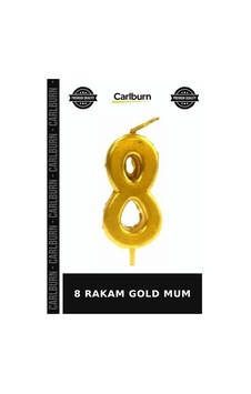 Delux Serisi 8 Rakam Gold Mum Özel Gün Doğum Günü Pasta Mumu Çok Renkli Delux Serisi 8 Rakam Gold Mum Özel Gün Doğum Günü Pasta Mumu Çok Renkli