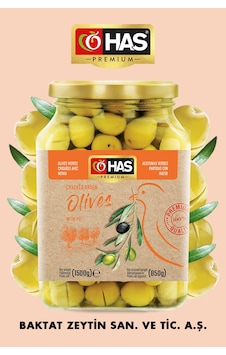 Has Premium Kırma Yeşil Zeytin 1600 G Has Premium Kırma Yeşil Zeytin 1600 G