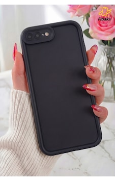 Fibaks iPhone 7 Plus/8 Plus Uyumlu Kılıf Kamera Korumalı Yumuşak Dokulu Darbe Emici Siyah Silikon Kapak Fibaks iPhone 7 Plus/8 Plus Uyumlu Kılıf Kamera Korumalı Yumuşak Dokulu Darbe Emici Siyah Silikon Kapak