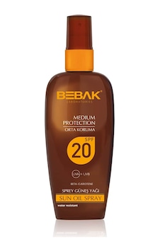 Bebak SPF 20 Koruyucu Bronzlaştırıcı Güneş Yağı Sprey 150 ML