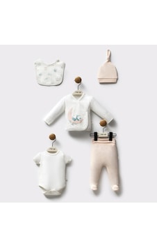 Moi Noi Baby Moi Noi Organik 5'li Bebek Hastane Çıkış Seti Mnb2045 Ekru Moi Noi Baby Moi Noi Organik 5'li Bebek Hastane Çıkış Seti Mnb2045 Ekru