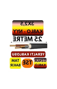 3x2,5 Mm2 Yeraltı Kablosu, 25 Metre Uzunlukta, Dayanıklı Yapı 3x2,5 Mm2 Yeraltı Kablosu, 25 Metre Uzunlukta, Dayanıklı Yapı