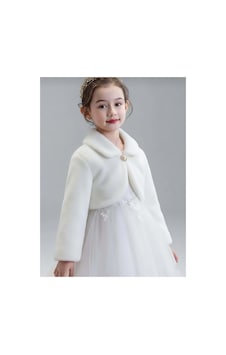 Mnk Baby & Kids Pelüş Uzun Kol Kız Çocuk Bolerosu M00681 Ekru Mnk Baby & Kids Pelüş Uzun Kol Kız Çocuk Bolerosu M00681 Ekru