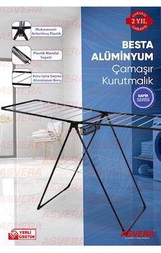 Safir Serisi - Besta Yarı Alüminyum Çamaşır Kurutmalık - Sepetli Çamaşır Kurutma Askısı Antrasit Safir Serisi - Besta Yarı Alüminyum Çamaşır Kurutmalık - Sepetli Çamaşır Kurutma Askısı Antrasit