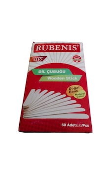 Rubenis 5310 Dil Çubuğu Ahşap Spatula Wooden Stick Doğal Renk 50 Adet 0