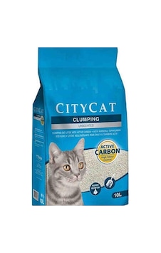 City Cat Aktif Karbonlu İnce Topaklaşan Bentonit Kedi Kumu 10 L