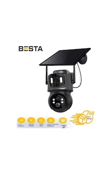 3 Mp + 3mp Cift Kameralı Wifi Solar Kablosuz Güvenlik Kamerası Bs-2091