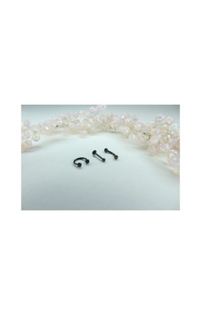 3'lü Kombin Piercing Helix-tragus-dudak-kaş-rook Siyah 3'lü Kombin Piercing Helix-tragus-dudak-kaş-rook Siyah