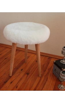 Gürgen Ahşap Retro Ayak Dekoratif Beyaz Peluş Puf Tabure Bench Koltuk Sandalye Beyaz Çam Gürgen Ahşap Retro Ayak Dekoratif Beyaz Peluş Puf Tabure Bench Koltuk Sandalye Beyaz Çam