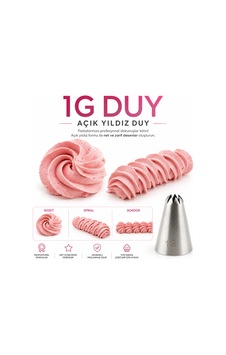 Krema Duyu Ve Pasta Süsleme Ucu + 2 Adet Şanti Torbası No: R1001 Diğer Krema Duyu Ve Pasta Süsleme Ucu + 2 Adet Şanti Torbası No: R1001 Diğer