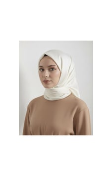 Bushu Düz Twill Eşarp Ekru 2 Bushu Düz Twill Eşarp Ekru 2