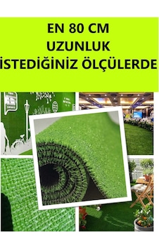 Yapay Çim Halı Yeşil Çim Halı 8 Mm Suni Çim Halı 80 Cm Eninde