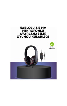 Kırmızı Headset Mikrofonlu Sağlam Kablolu Konforlu Kırmızı Headset Mikrofonlu Sağlam Kablolu Konforlu
