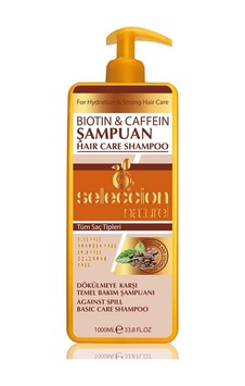Naturel Biotin Ve Kafein Şampuan 1000 Ml Dökülmeye Karşı Temel Bakım