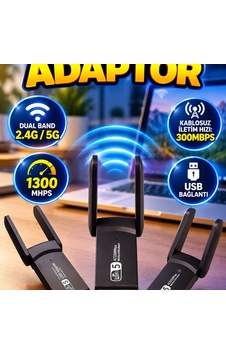 Realtek Chipsetli Dual Band 5g Destekli Usb Wifi Ağ Adaptörü Realtek Chipsetli Dual Band 5g Destekli Usb Wifi Ağ Adaptörü