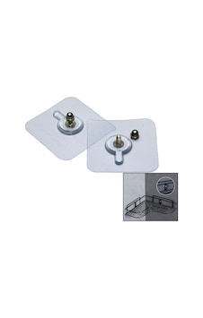 4 Parça 10mm Vidalı Şeffaf Pvc Yapışkan Askı Çok Renkli
