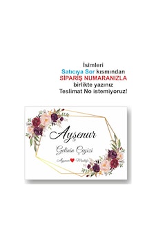 Gelin Çeyiz Koli Etiket- A4 21x30 Cm ---10 Adet Diğer